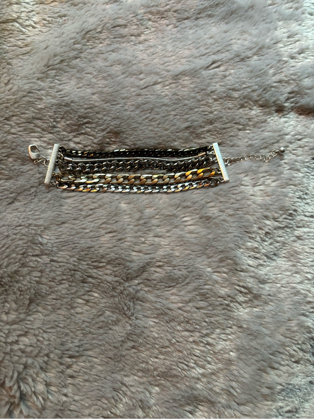 Jenny Bird Two-Tone Gold and Silver Multi-Chain Bracelet